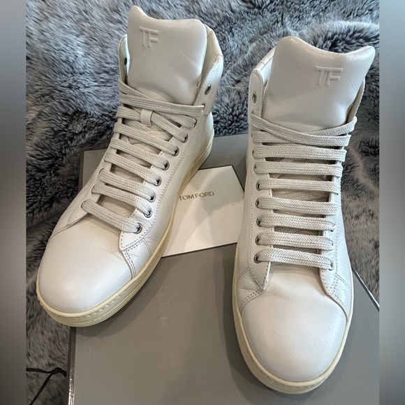 TOM FORD HIGH TOP SNEAKERS, WORN ONCE- LIKE NEW CONDITION. EYE CATCHING SHOES!! - Picture 16 of 16